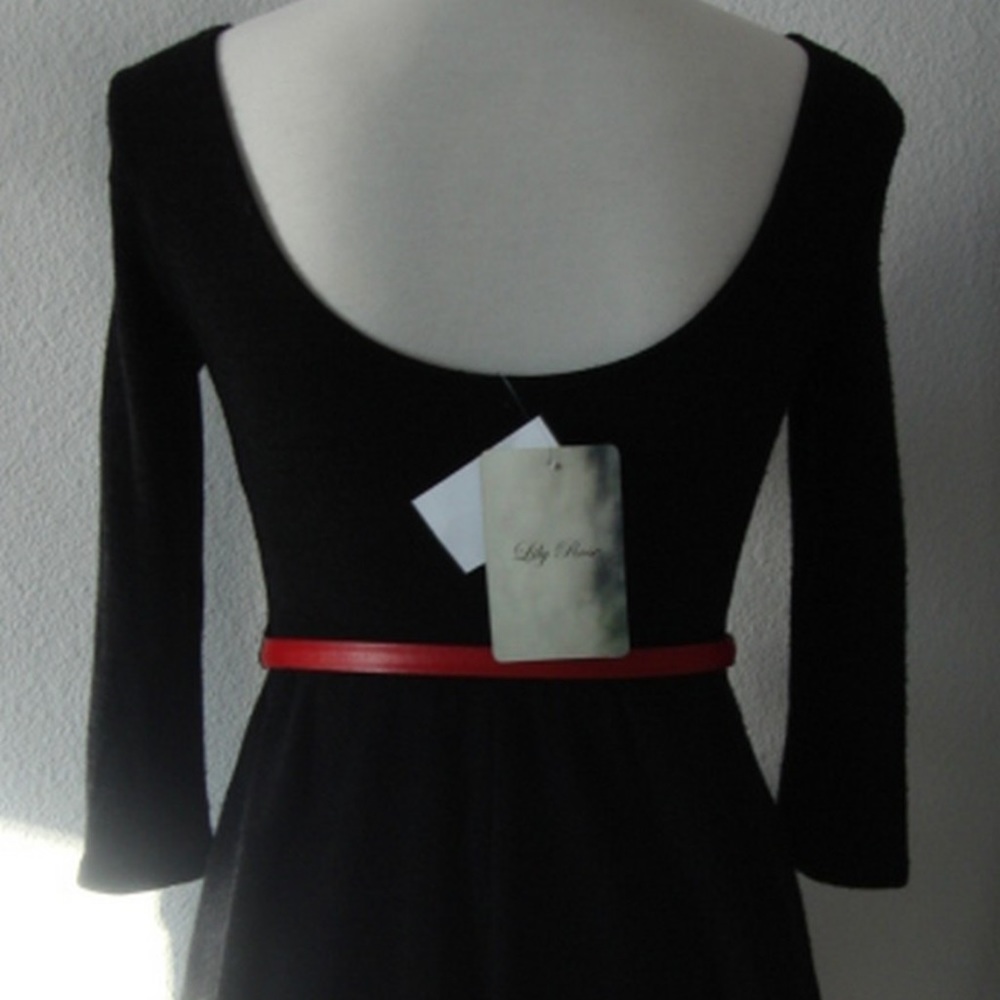 Sweet black ballet neck mini dress / tunic NWT